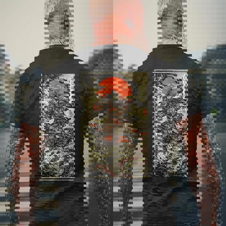 スサノオ 日本神話 女神 浮世絵 神道 メンズTシャツ バックプリント 高齢者への贈り物