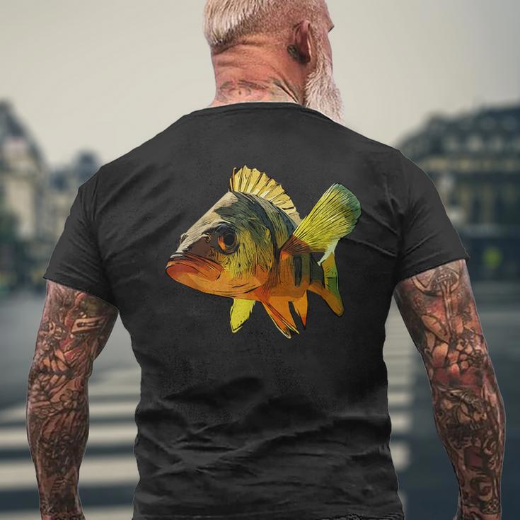 スズキ魚グラフィック デザイン海海洋動物 メンズTシャツ バックプリント 高齢者への贈り物