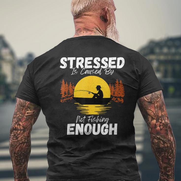 ストレスはファニーバスフライを十分に釣らないことが原因です メンズTシャツ バックプリント 高齢者への贈り物