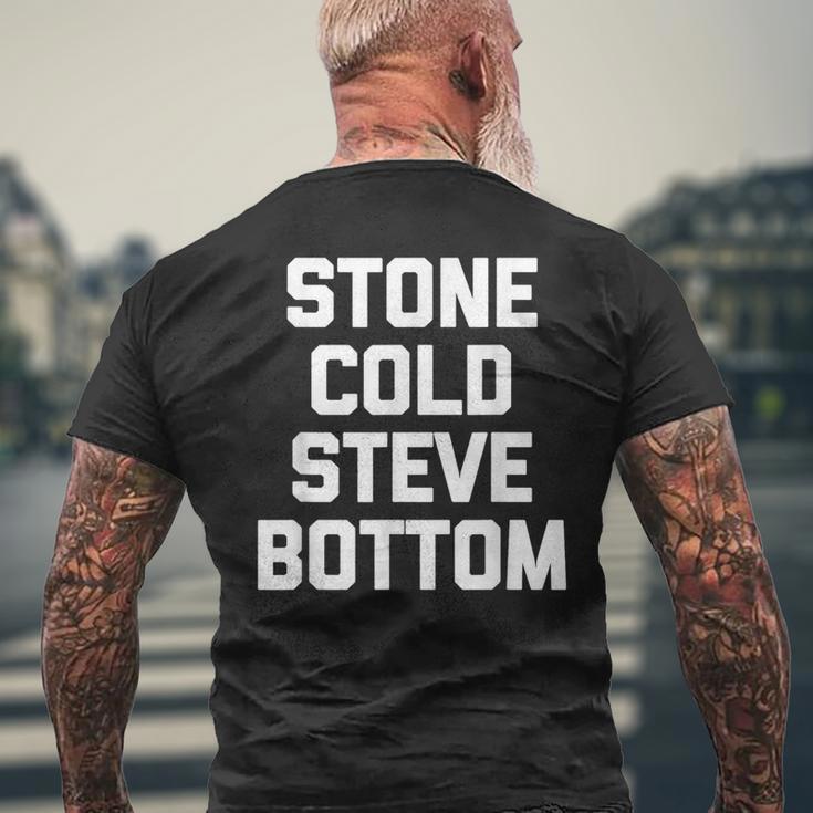 ストーンコールドスティーブボトム-ファニーゲイプライド Lgbtq クールゲイ メンズTシャツ バックプリント 高齢者への贈り物