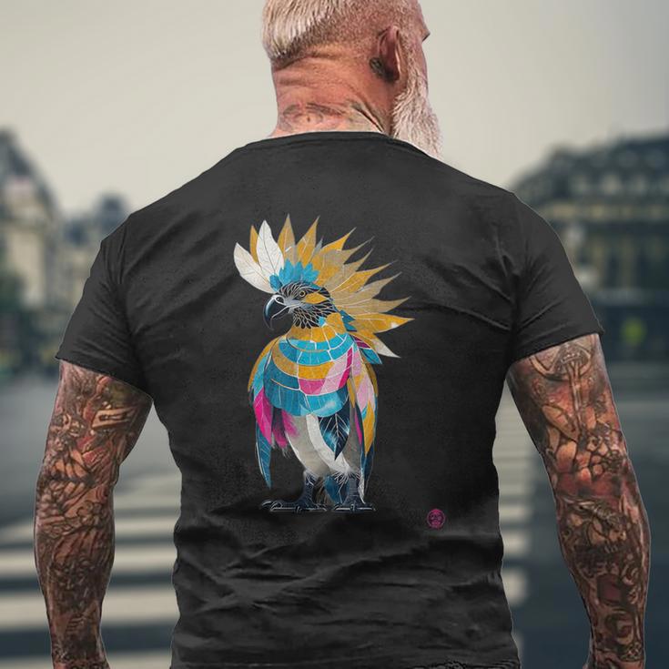 スピリットガイド 部族の鳥 メンズTシャツ バックプリント 高齢者への贈り物