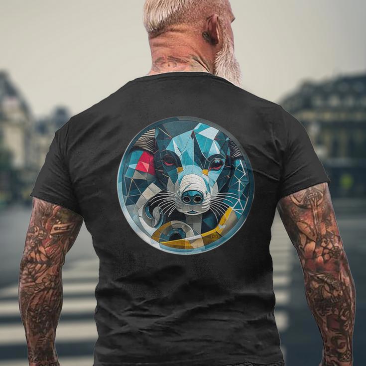 スピリットガイド-犬 メンズTシャツ バックプリント 高齢者への贈り物