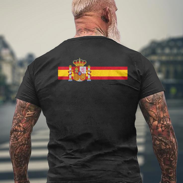 スペイン国旗エスパーニャカラーバンド マドリッドバルセロナ メンズTシャツ バックプリント 高齢者への贈り物