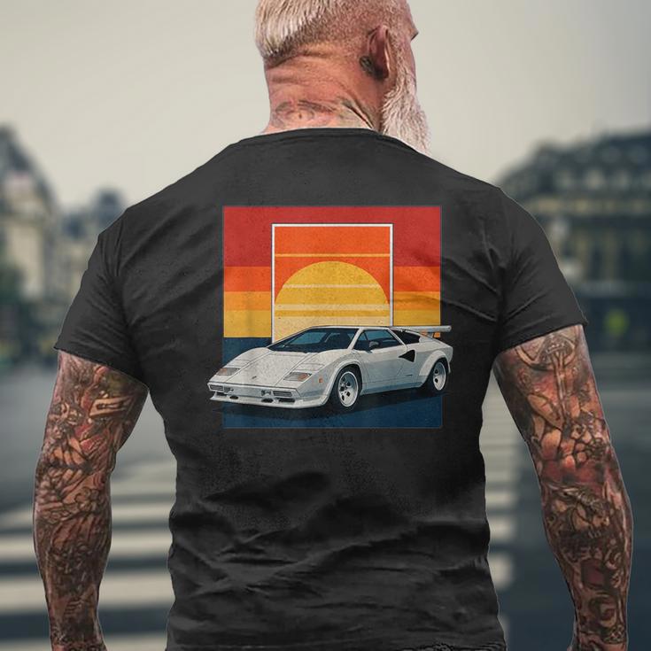 スポーツカー カウンタック イタリア ファスト クラシック スー メンズTシャツ バックプリント 高齢者への贈り物