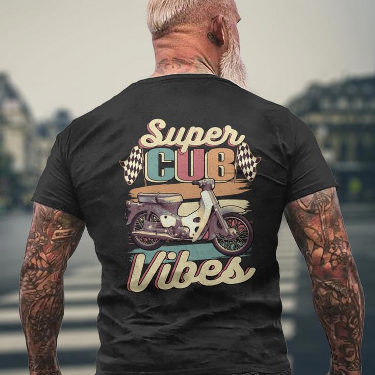 スーパーカブ C100 原付バイク ヴィンテージ バイブ レトロジャパン 長袖tシャツ メンズTシャツ バックプリント 高齢者への贈り物
