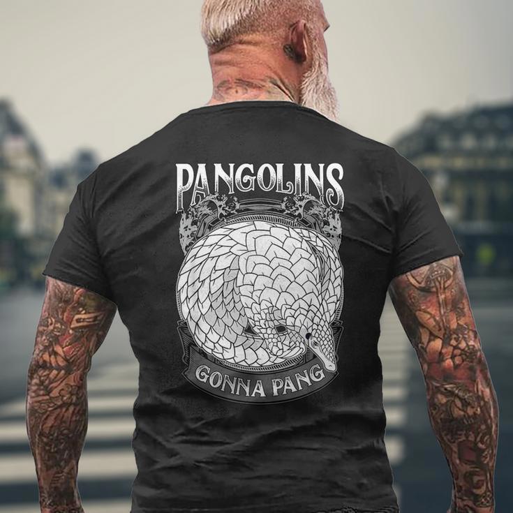 センザンコウ パンゴナ パン面白い パンゴリン アニマルを救います メンズTシャツ バックプリント 高齢者への贈り物