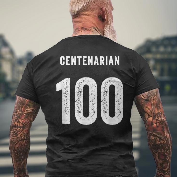 センテナリアン 100周年記念素晴らしい 100歳の誕生日おめでとう メンズTシャツ バックプリント 高齢者への贈り物