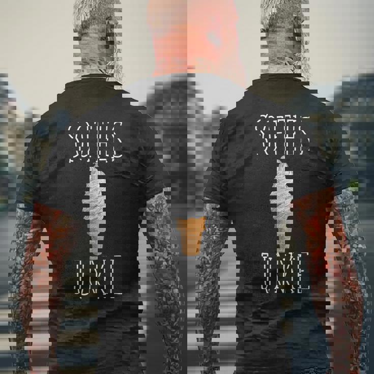 ソフトアイスクリーム ジャンキーアイスクリームパーラー メンズTシャツ バックプリント 高齢者への贈り物