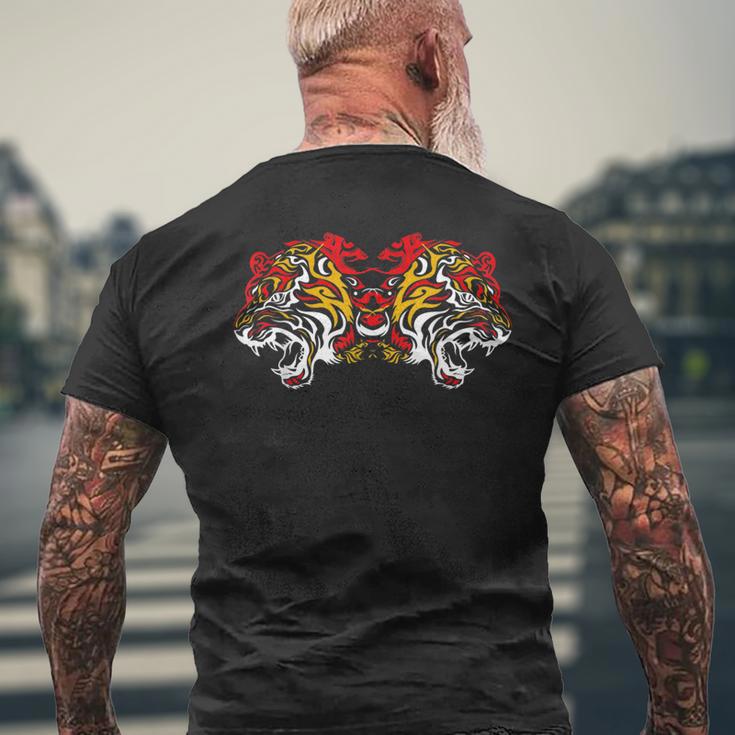 タイガータトゥー ムエタイ メンズTシャツ バックプリント 高齢者への贈り物