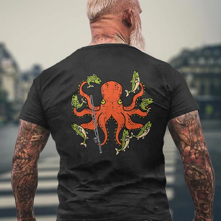 タコ釣り 面白い釣りフィアマンアングラーメンズ レディース キッズ メンズTシャツ バックプリント 高齢者への贈り物