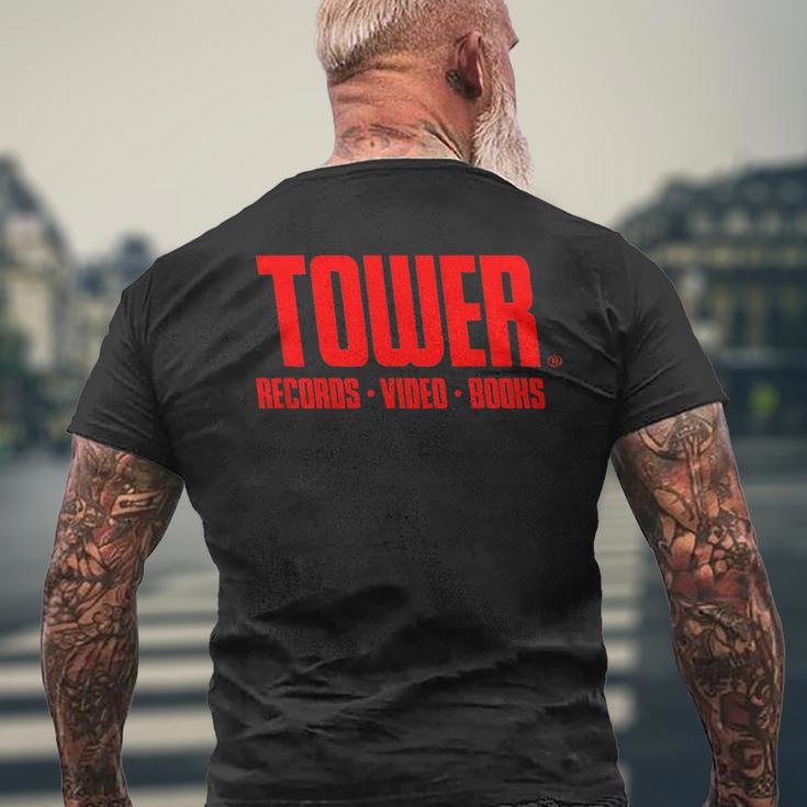 タワーレコード レトロ ヴィンテージ 音楽 ハリウッド メンズTシャツ バックプリント 高齢者への贈り物
