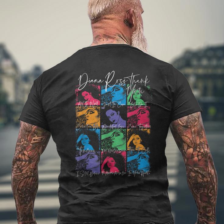 ダイアナ・ロス 12角 メンズTシャツ バックプリント 高齢者への贈り物