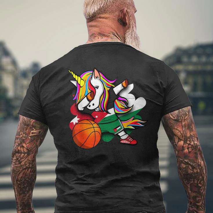 ダビングユニコーン ジョーダン バスケットボールファンジャージ ジョーダン国旗 メンズTシャツ バックプリント 高齢者への贈り物