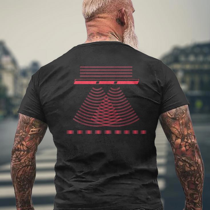 ダブルスプリット 実験 量子物理学 物理学 先生 数学 メンズTシャツ バックプリント 高齢者への贈り物