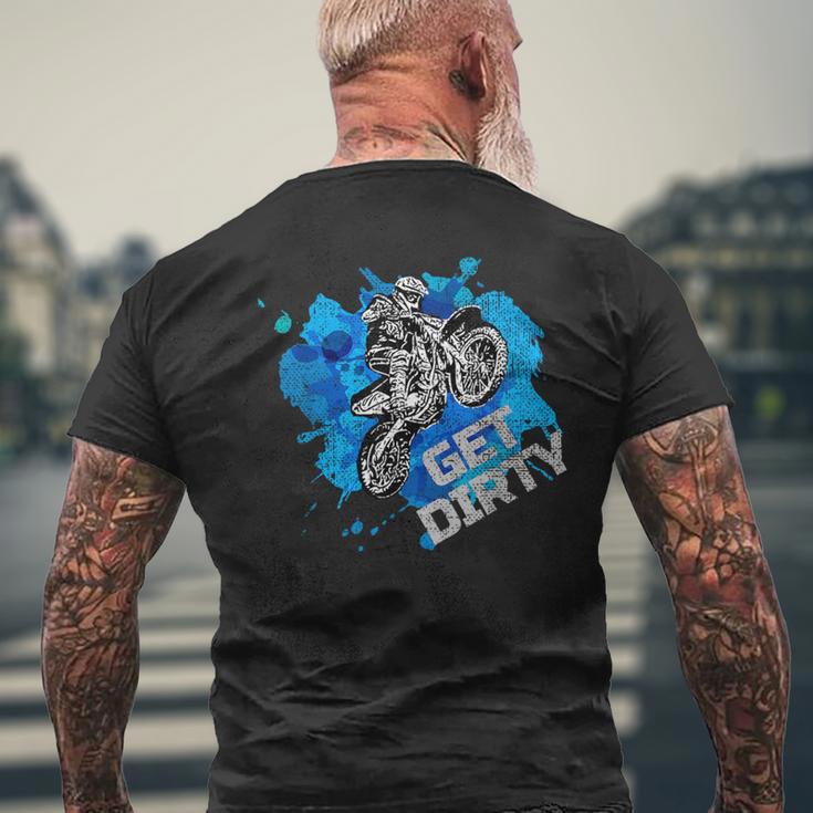 ダーティオフロードバイクダートバイクオートバイマッドスポーツを入手 メンズTシャツ バックプリント 高齢者への贈り物