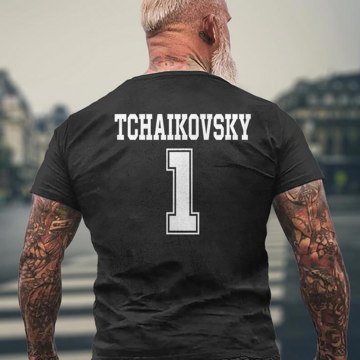 チャイコフスキー1交響曲第1番面白いスポーツ Tchaikovsky 1 メンズTシャツ バックプリント 高齢者への贈り物