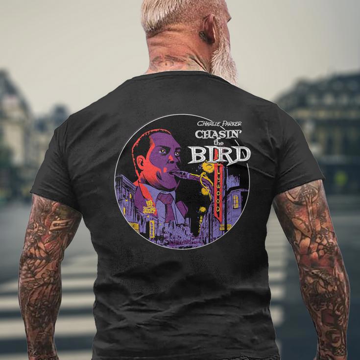 チャーリー・ チャシン ザ・バード ジャズミュージック メンズTシャツ バックプリント 高齢者への贈り物