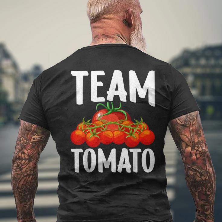 チームトマト メンズTシャツ バックプリント 高齢者への贈り物