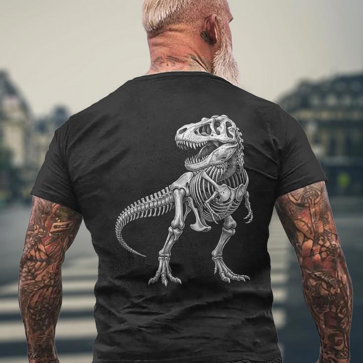 ティラノサウルス レックス スケルトン 化石 恐竜 解剖学 メンズTシャツ バックプリント 高齢者への贈り物