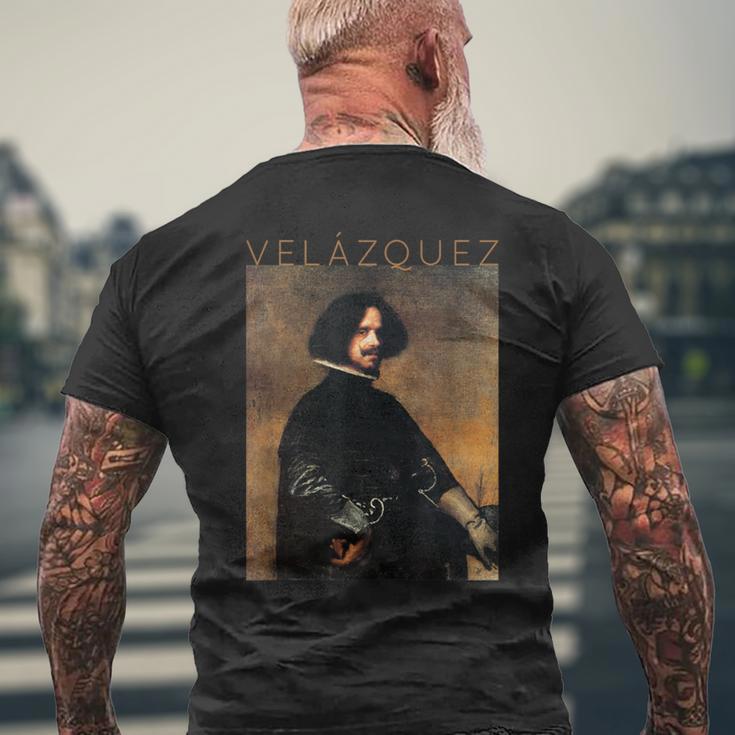ディエゴ・ベラスケス 自画像 メンズTシャツ バックプリント 高齢者への贈り物