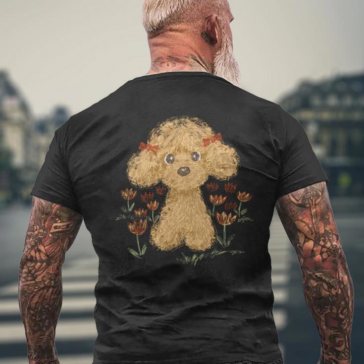 トイプードル かわいい いぬ 子犬 ペット おもしろ 動物 アート イラスト 長袖tシャツ メンズTシャツ バックプリント 高齢者への贈り物
