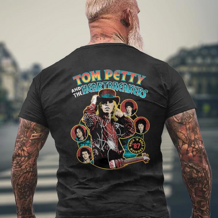 トム・ペティとハートブレイカーズ ロックンロール キャラバン トップハット メンズTシャツ バックプリント 高齢者への贈り物