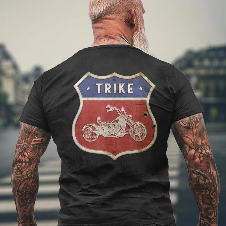 トライク 大人のトライク モータートライク 三輪車 トライクバイク トライカー メンズTシャツ バックプリント 高齢者への贈り物