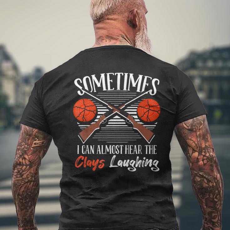 トラップ射撃 シューティング・スポーツ スケート射撃 クレイ射撃 メンズTシャツ バックプリント 高齢者への贈り物