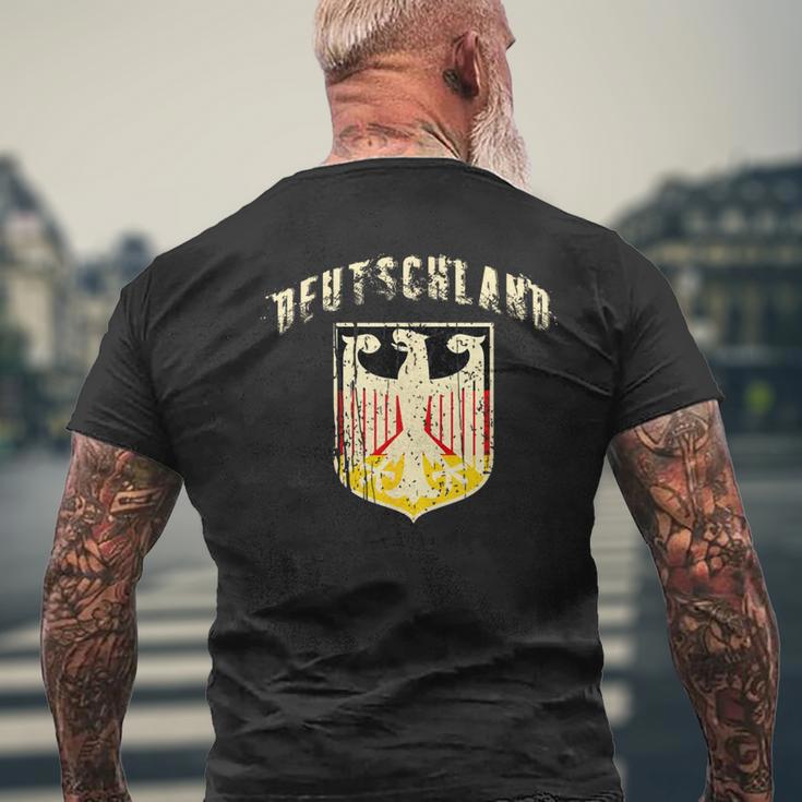 ドイツ ビンテージ フラッグ バナー 紋章 イーグル メンズTシャツ バックプリント 高齢者への贈り物