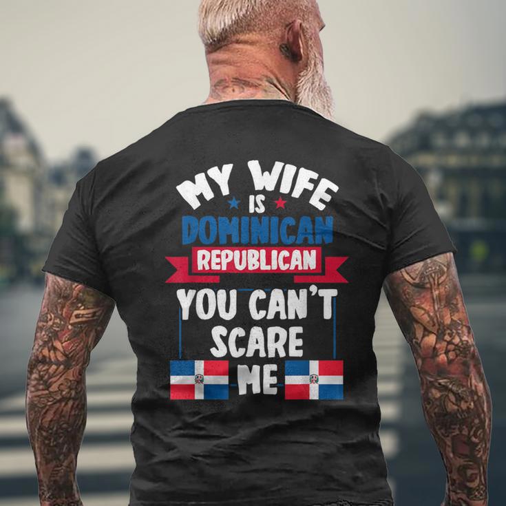 メンズ ドミニカ共和党の妻ドミニカ共和国 メンズTシャツ バックプリント 高齢者への贈り物