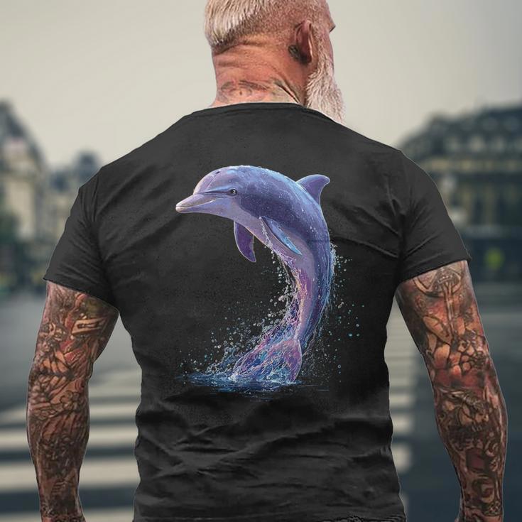 ドルフィンダイバー イルカ 海 かわいい イルカ イルカ メンズTシャツ バックプリント 高齢者への贈り物