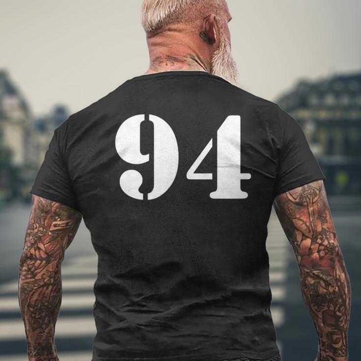 ナインティフォー 数字 94 ナンバー メンズTシャツ バックプリント 高齢者への贈り物