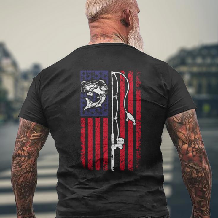ナマズ アメリカ国旗 キャットフィッシング 漁師 釣り 長袖tシャツ メンズTシャツ バックプリント 高齢者への贈り物