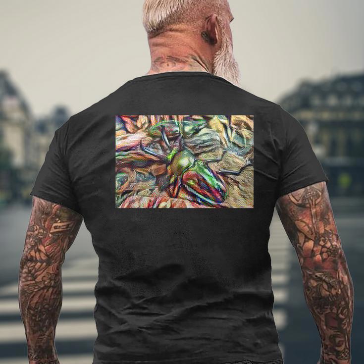 ニジイロクワガタ メンズTシャツ バックプリント 高齢者への贈り物