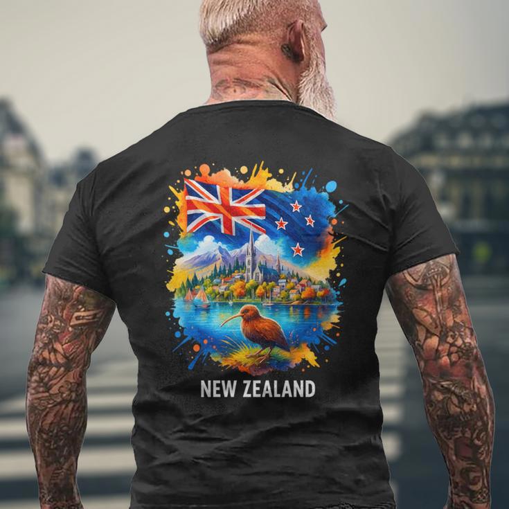 ニュージーランド国旗 旅行 お土産 ニュージーランド人 Nz キウイバード 長袖tシャツ メンズTシャツ バックプリント 高齢者への贈り物