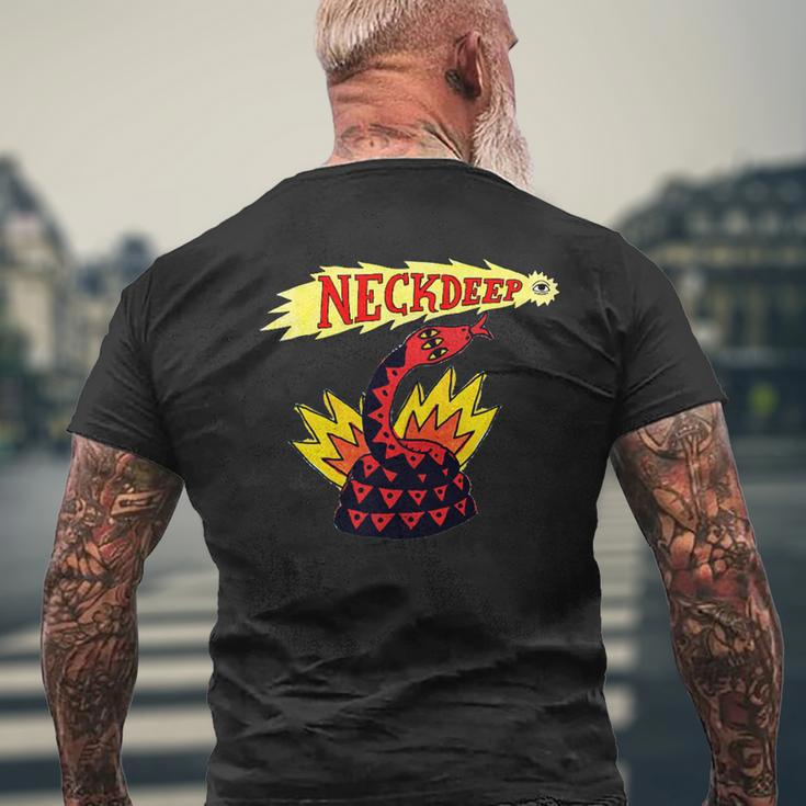 ネックディープシューティングアイ メンズTシャツ バックプリント 高齢者への贈り物