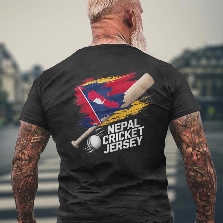 ネパール クリケットジャージ 2024 ネパールのクリケットフラッグ メンズTシャツ バックプリント 高齢者への贈り物