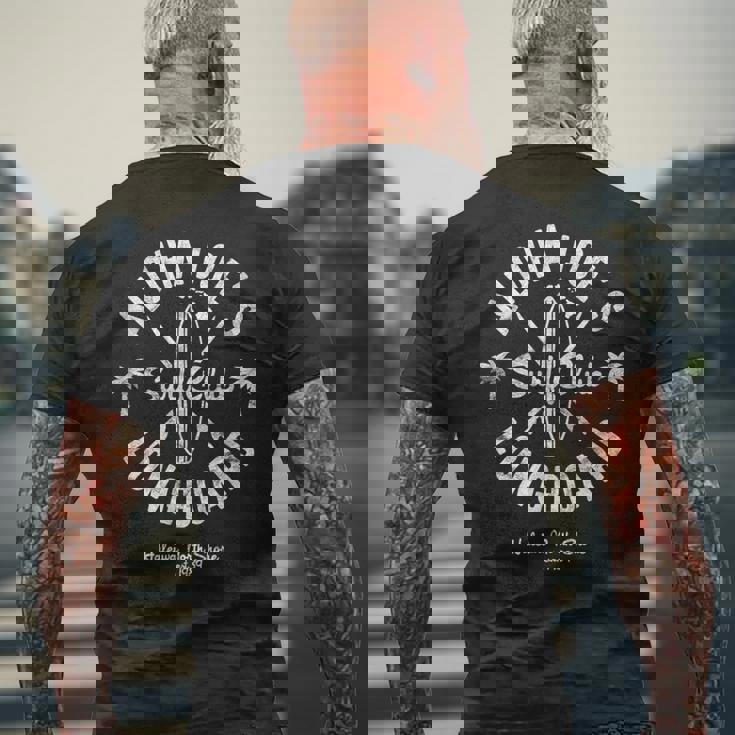 ノースショア ハワイ ハレイワ サーフクラブ ビンテージスタイル メンズTシャツ バックプリント 高齢者への贈り物