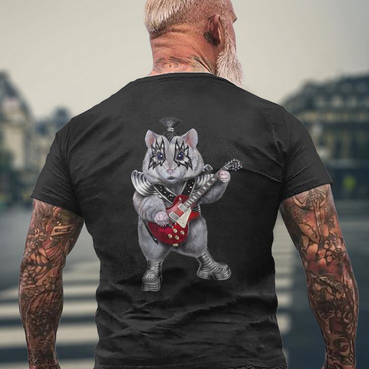 ハムスター ロックスター 動物 ギター メンズTシャツ バックプリント 高齢者への贈り物