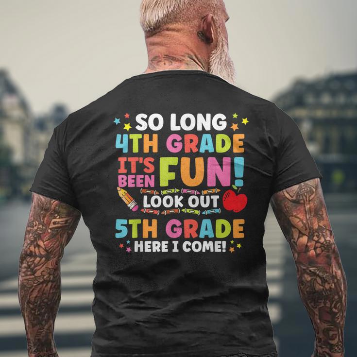 ハロー5年生 長い間第4回楽しい卒業式 学校へ戻る メンズTシャツ バックプリント 高齢者への贈り物