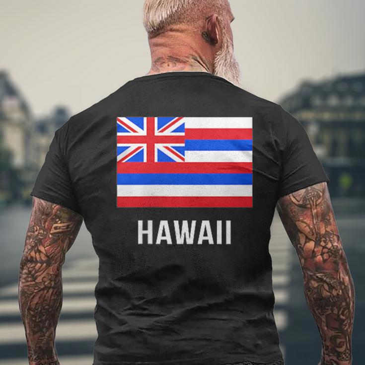 ハワイハワイの旗 メンズTシャツ バックプリント 高齢者への贈り物