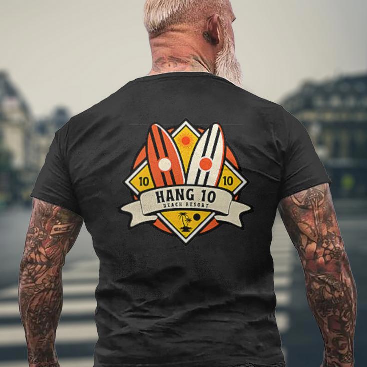 ハング10 サーフボード サーフ サーフィン サーファー メンズTシャツ バックプリント 高齢者への贈り物