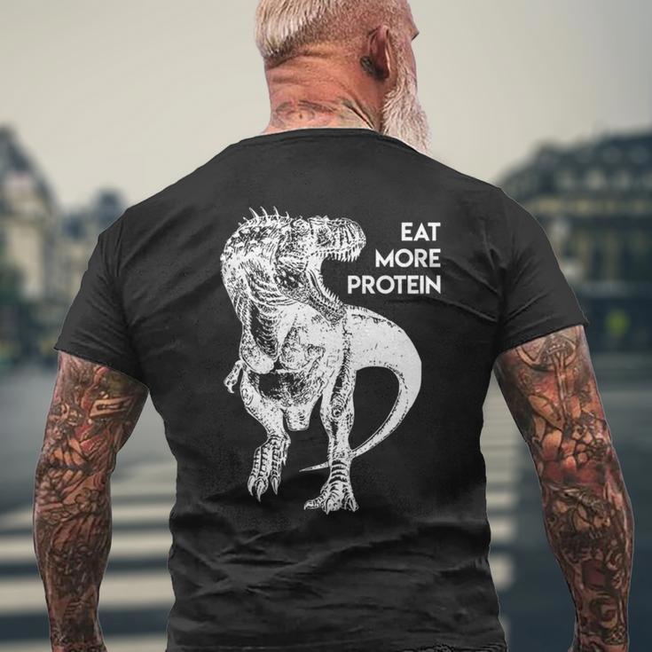ハングリー・ダイナソー 肉食 肉食恐竜 Tレックスもっとタンパク質を食べる 高タンパク食 フィットネス 長袖tシャツ メンズTシャツ バックプリント 高齢者への贈り物