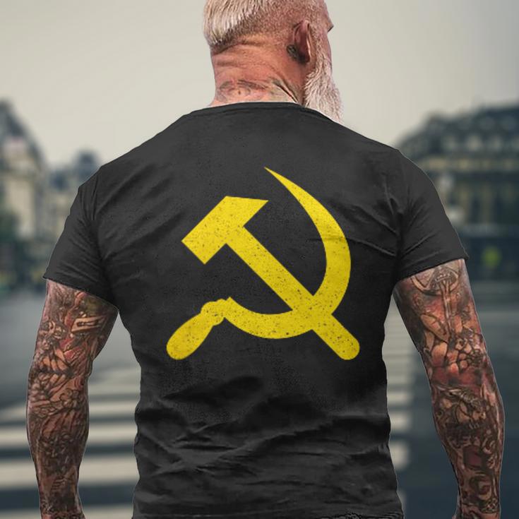 ハンマーと鎌のシンボル Cccp ソビエト連邦 メンズTシャツ バックプリント 高齢者への贈り物