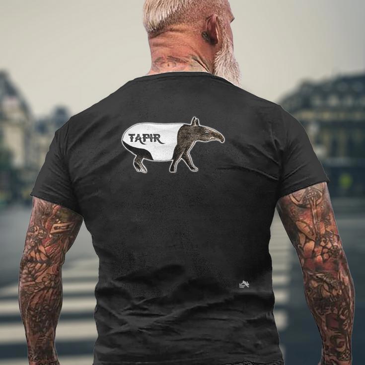 バク-好きな動物園の動物 メンズTシャツ バックプリント 高齢者への贈り物