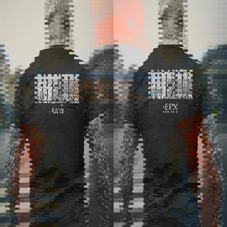 バルセロナ スペイン ジャージ バルセロナ エスパーニャ ヴィンテージ お土産 メンズTシャツ バックプリント 高齢者への贈り物