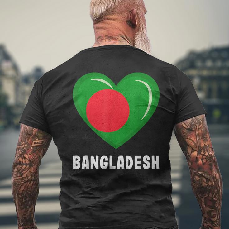 バングラデシュ国旗シャツ メンズTシャツ バックプリント 高齢者への贈り物