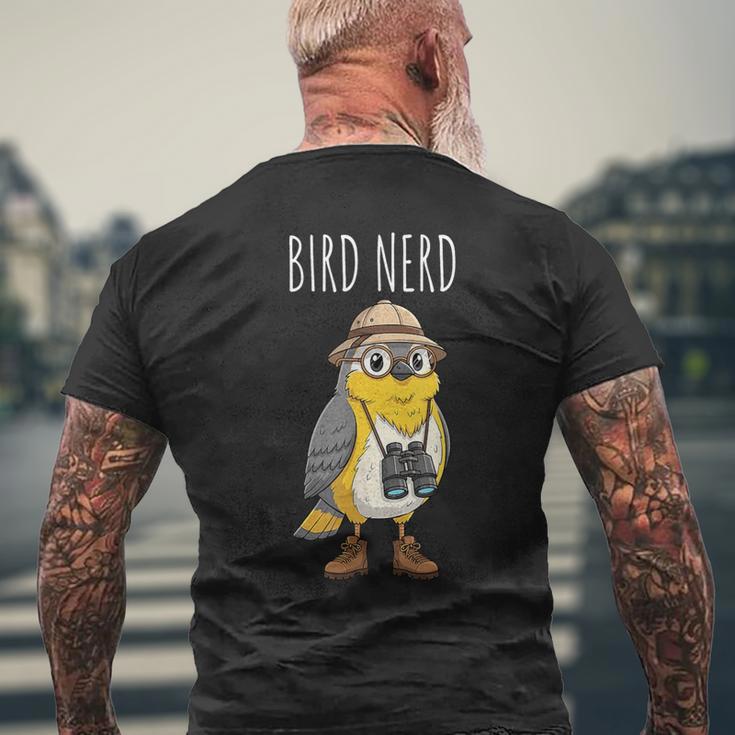 バードナードバードウォッチング メンズTシャツ バックプリント 高齢者への贈り物