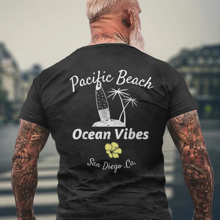 パシフィックビーチ サンディエゴ オーシャンバイブ メンズTシャツ バックプリント 高齢者への贈り物