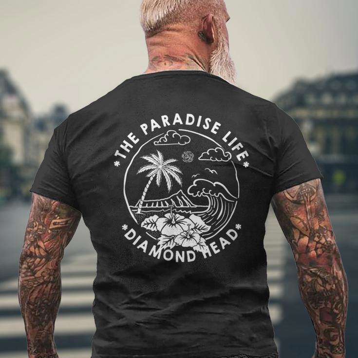 パラダイス・ライフ ダイヤモンドヘッド ハワイ メンズTシャツ バックプリント 高齢者への贈り物